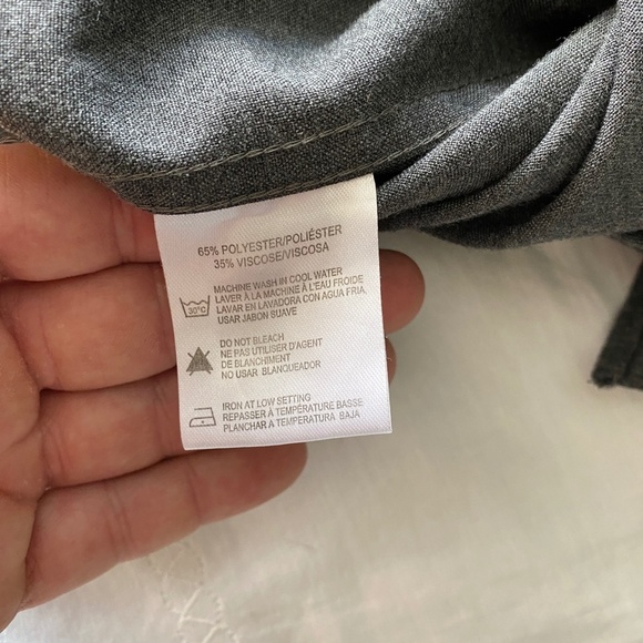 Report Collection Men's Gray Long Sleeve Medium Weight Dress Shirt Size Small - Picture 8 of 13